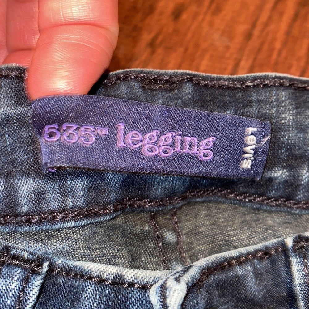 Levi’s dark blue denim skinny jeans 535 legging 3M - Picture 4 of 9